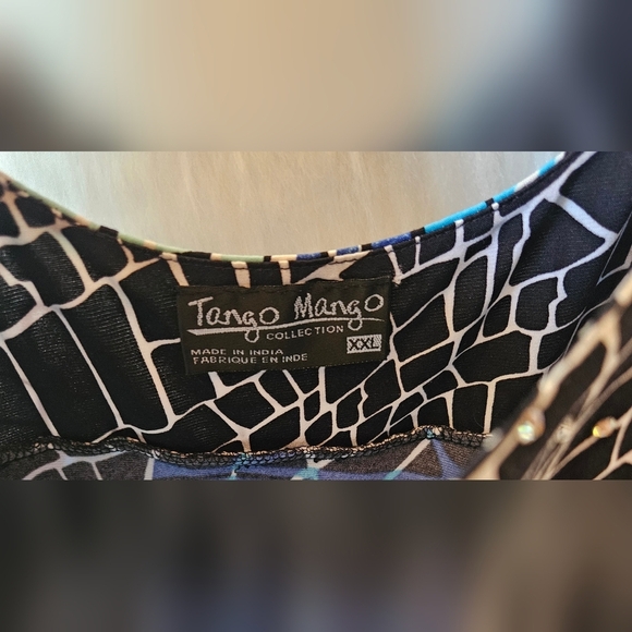 Mango Tango Earthquake Abstract Mini Dress W/ Rhinestones - Picture 7 of 9